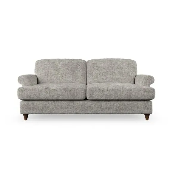 2-Seater Sofa Bed with Storage - Silver, Chenille