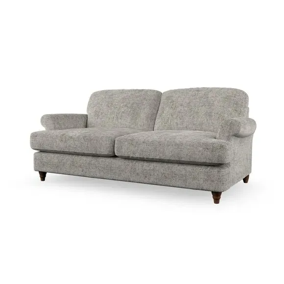2-Seater Sofa Bed with Storage - Silver, Chenille