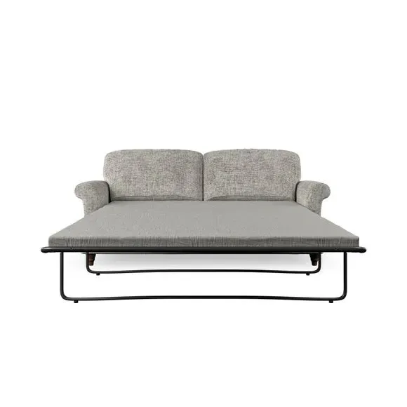 2-Seater Sofa Bed with Storage - Silver, Chenille