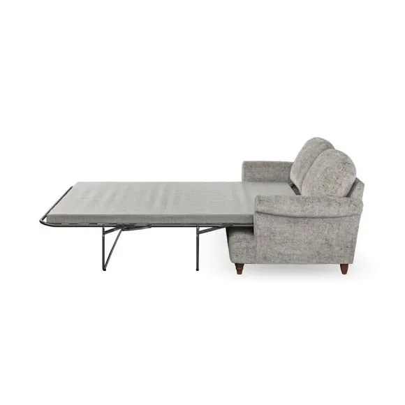 2-Seater Sofa Bed with Storage - Silver, Chenille