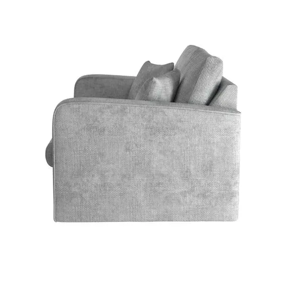 2-Seater Sofa Bed with Storage - Silver, Chenille