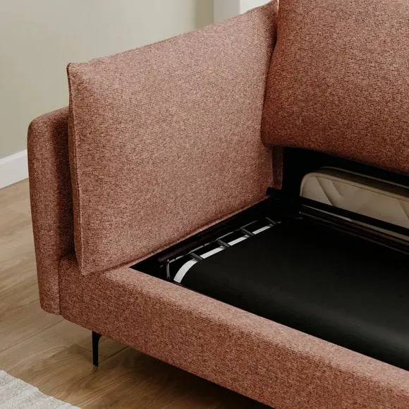 2-Seater Sofa Bed with Storage - Sunset, Chenille