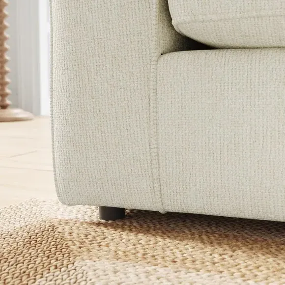 2-Seater Sofa Bed with Storage - White, Chenille