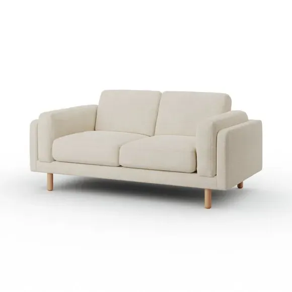 2-Seater Sofa Chunky Tonal Weave - Ivory