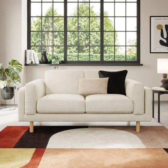 2-Seater Sofa Chunky Tonal Weave - Ivory image