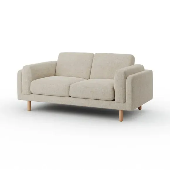 2-Seater Sofa Chunky Tonal Weave - Natural