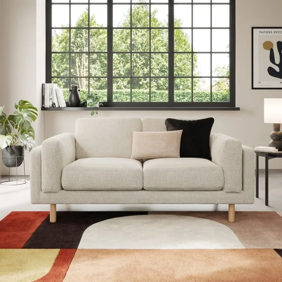 2-Seater Sofa Chunky Tonal Weave - Natural