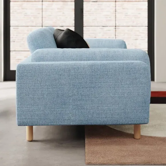 2-Seater Sofa Chunky Tonal Weave - Navy