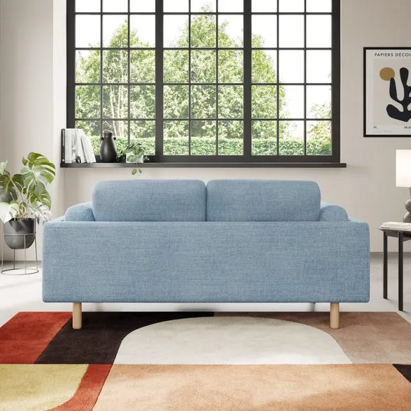 2-Seater Sofa Chunky Tonal Weave - Navy