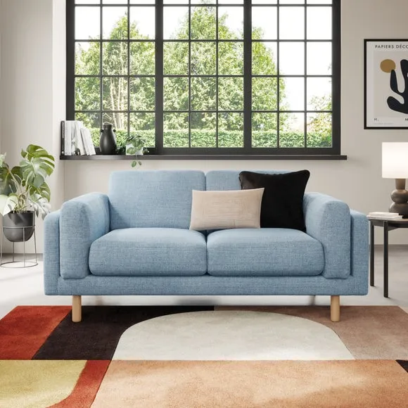 2-Seater Sofa Chunky Tonal Weave - Navy