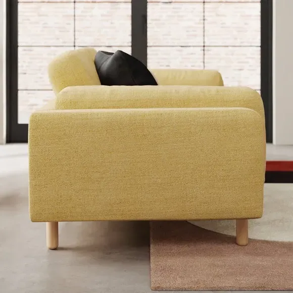 2-Seater Sofa Chunky Tonal Weave - Ochre
