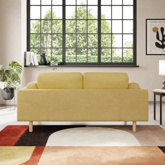 2-Seater Sofa Chunky Tonal Weave - Ochre