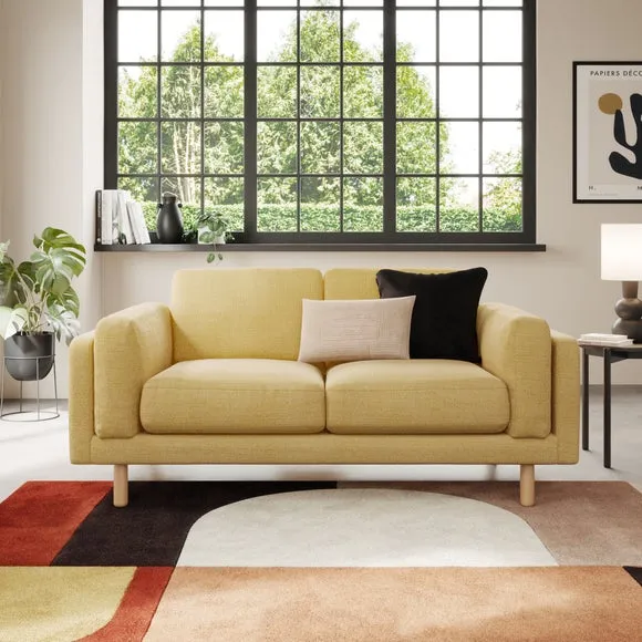 2-Seater Sofa Chunky Tonal Weave - Ochre