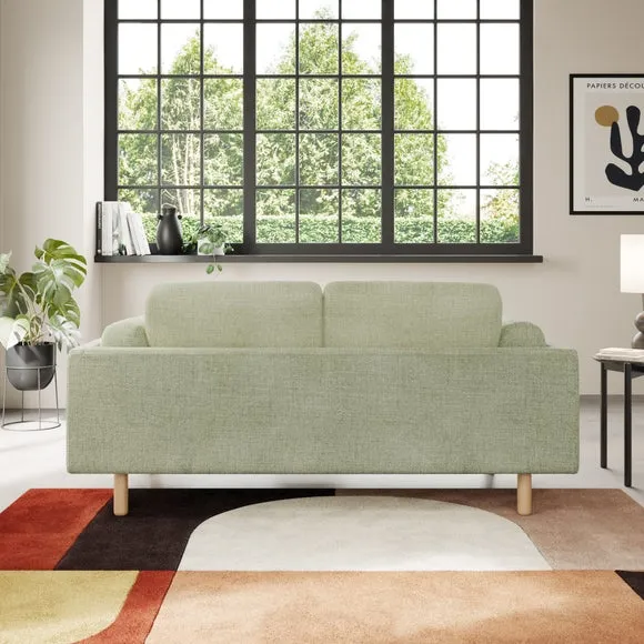 2-Seater Sofa Chunky Tonal Weave - Sage