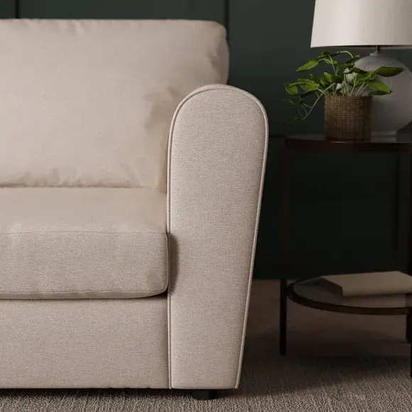 2-Seater Sofa Compact Design - Natural, Fabric