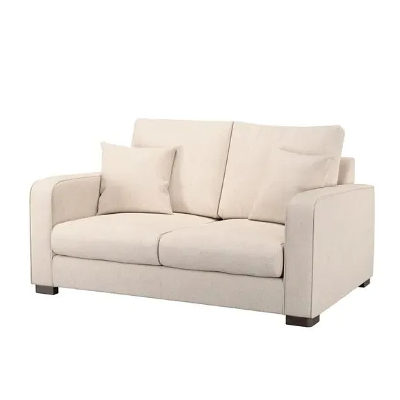2-Seater Sofa Deep Sit - Natural, Fabric