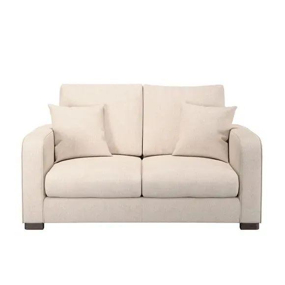 2-Seater Sofa Deep Sit - Natural, Fabric