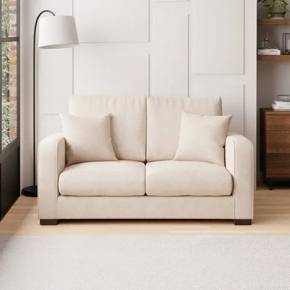 2-Seater Sofa Deep Sit - Natural, Fabric image