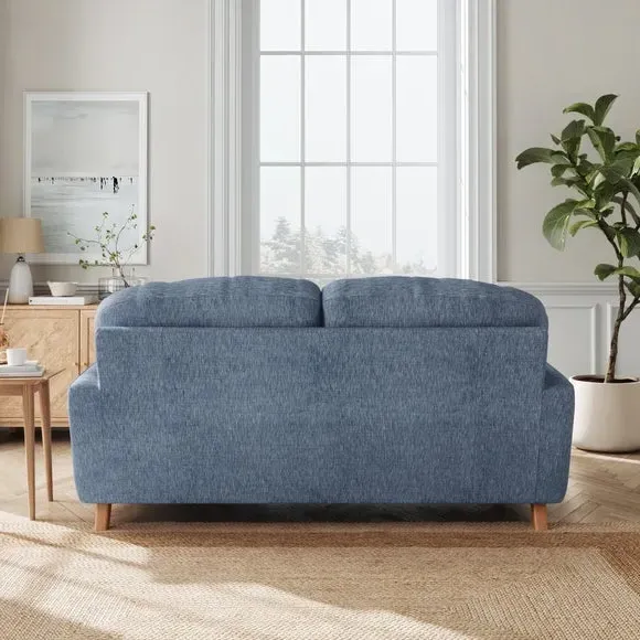 2-Seater Sofa - Denim, Faux Linen