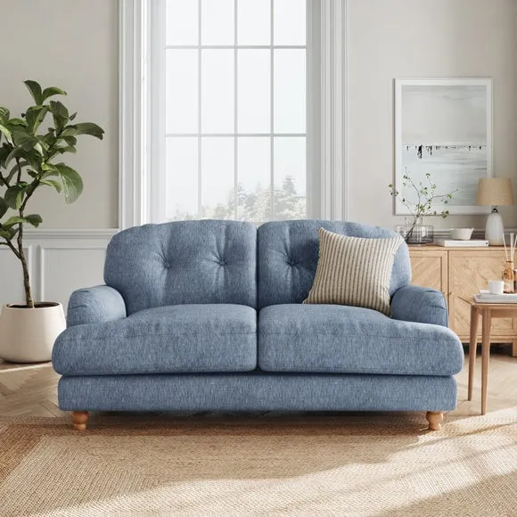 2-Seater Sofa - Denim, Faux Linen
