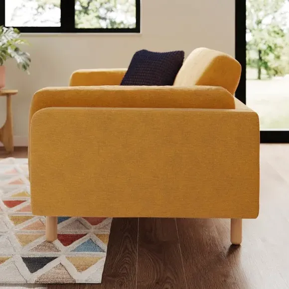 2-Seater Sofa - Gold, Chenille