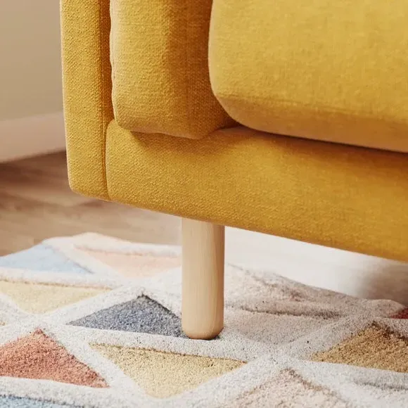 2-Seater Sofa - Gold, Chenille