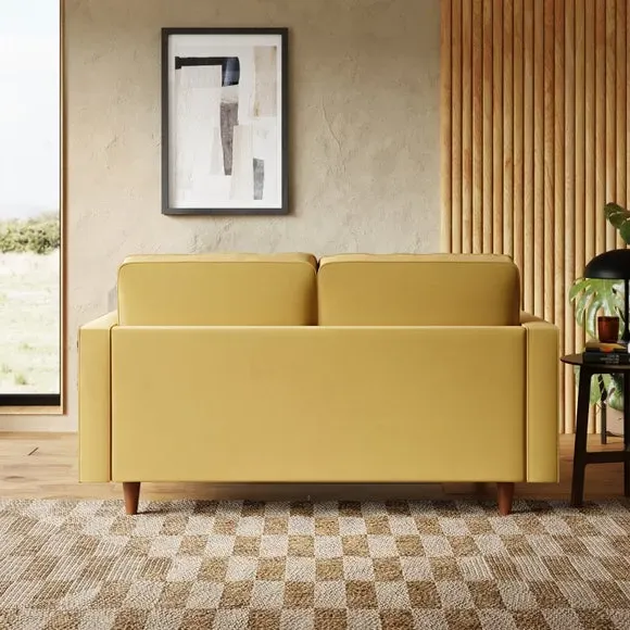 2-Seater Sofa - Gold, Velvet
