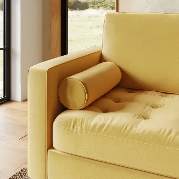 2-Seater Sofa - Gold, Velvet