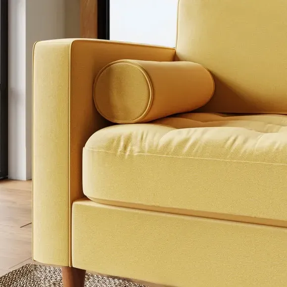 2-Seater Sofa - Gold, Velvet
