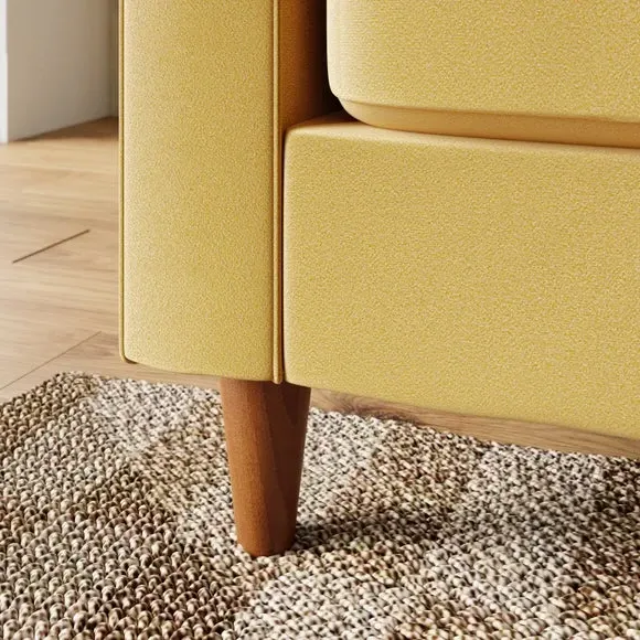 2-Seater Sofa - Gold, Velvet