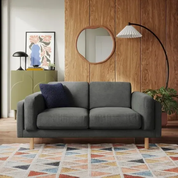 2-Seater Sofa - Graphite, Chenille