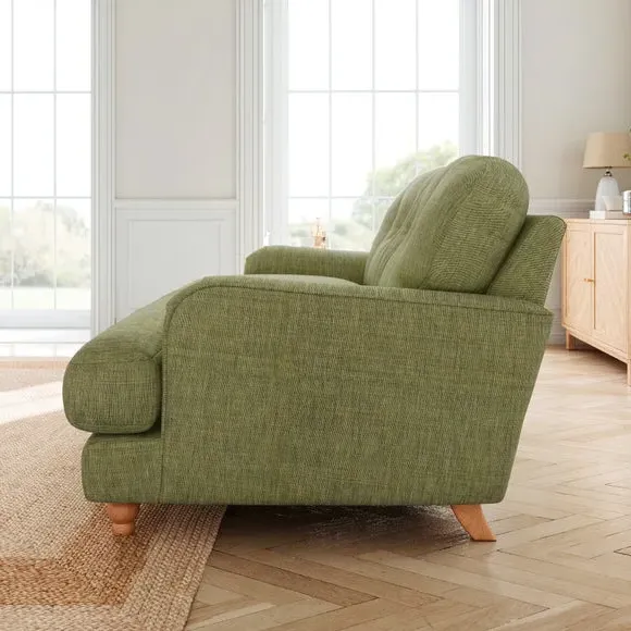2-Seater Sofa - Green, Faux Linen