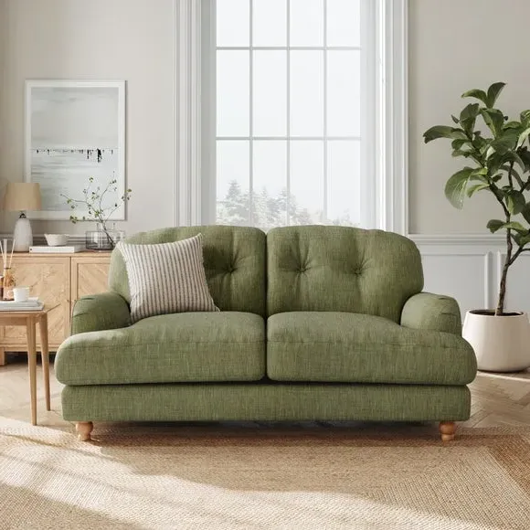 2-Seater Sofa - Green, Faux Linen