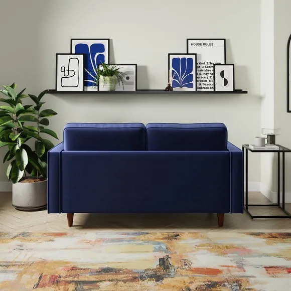 2-Seater Sofa - Indigo, Velvet
