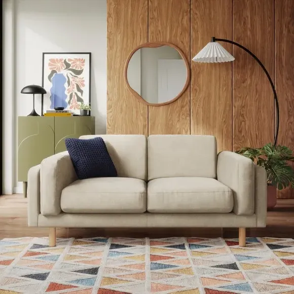 2-Seater Sofa - Natural, Chenille