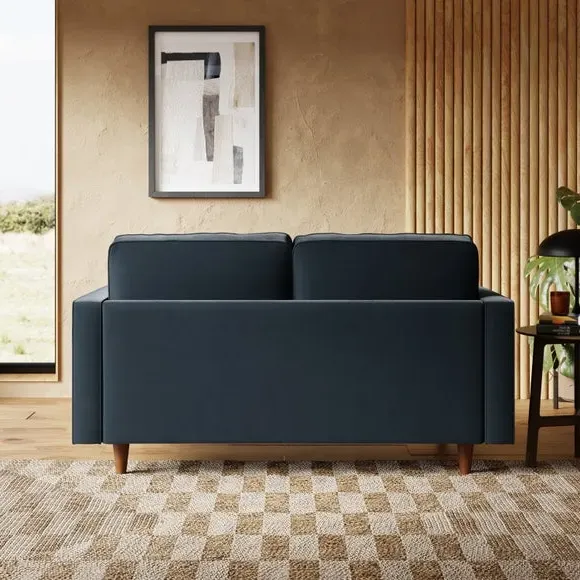 2-Seater Sofa - Navy, Velvet