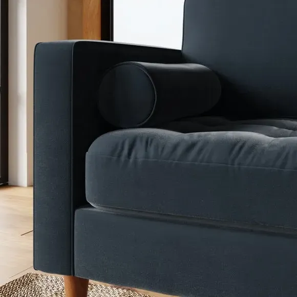 2-Seater Sofa - Navy, Velvet