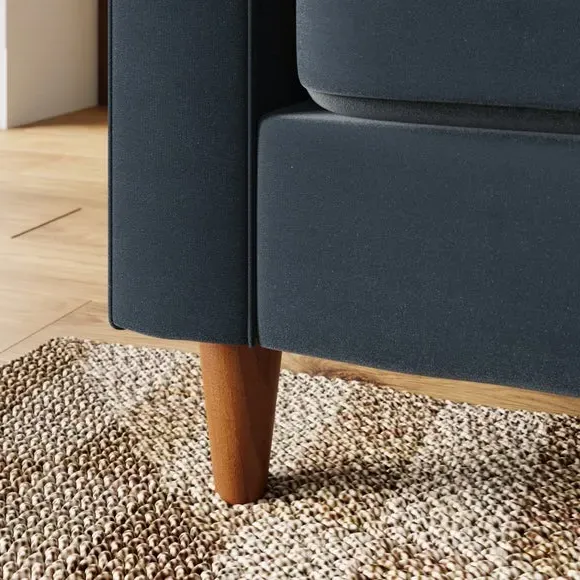 2-Seater Sofa - Navy, Velvet