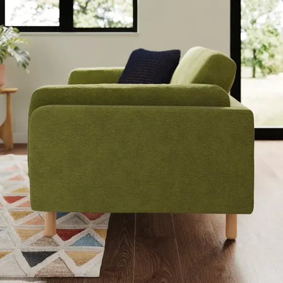 2-Seater Sofa - Olive, Chenille