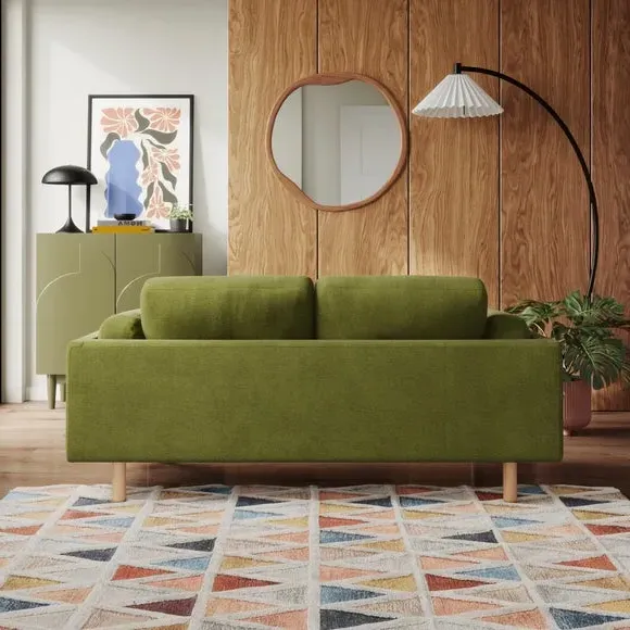 2-Seater Sofa - Olive, Chenille