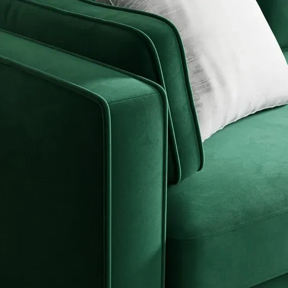 2-Seater Sofa - Racing Green, Velvet
