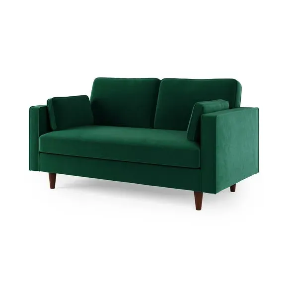 2-Seater Sofa - Racing Green, Velvet