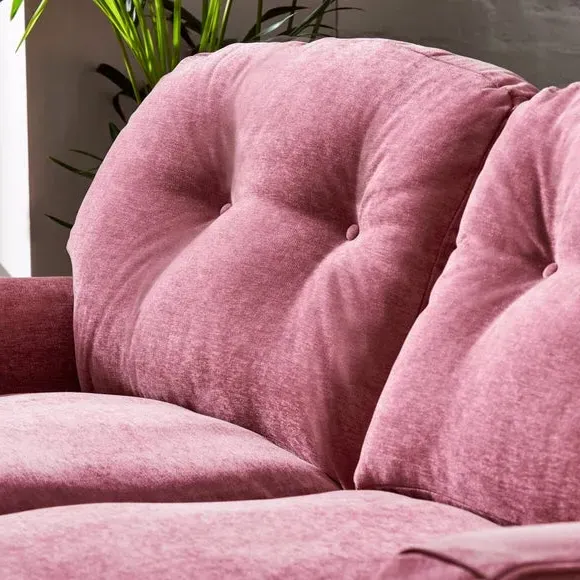2-Seater Sofa Vintage Style - Berry, Chenille