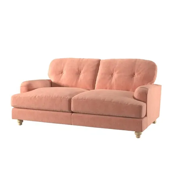2-Seater Sofa Vintage Style - Coral, Velvet