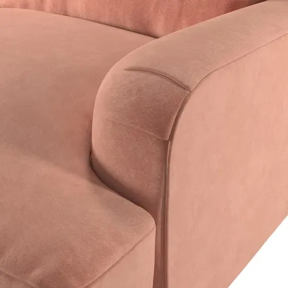 2-Seater Sofa Vintage Style - Coral, Velvet