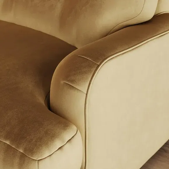 2-Seater Sofa Vintage Style - Honey, Velvet
