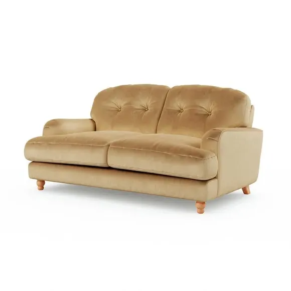 2-Seater Sofa Vintage Style - Honey, Velvet