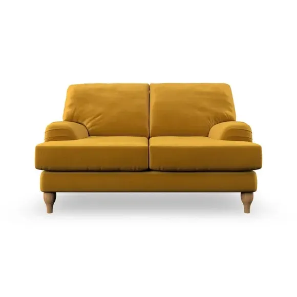2-Seater Sofa with Bandaged Arms - Amber