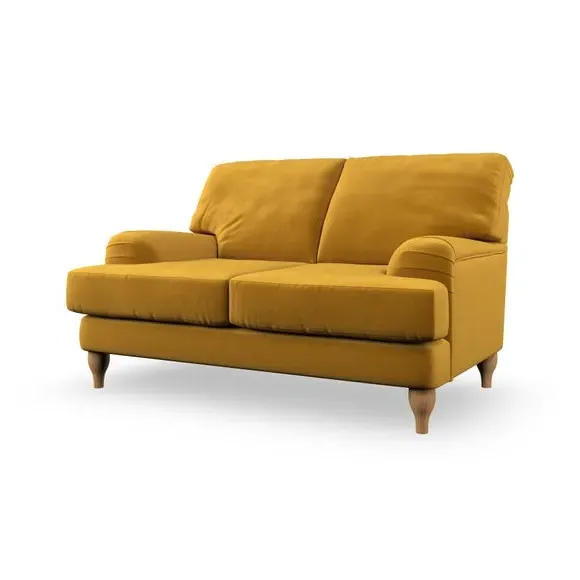 2-Seater Sofa with Bandaged Arms - Amber