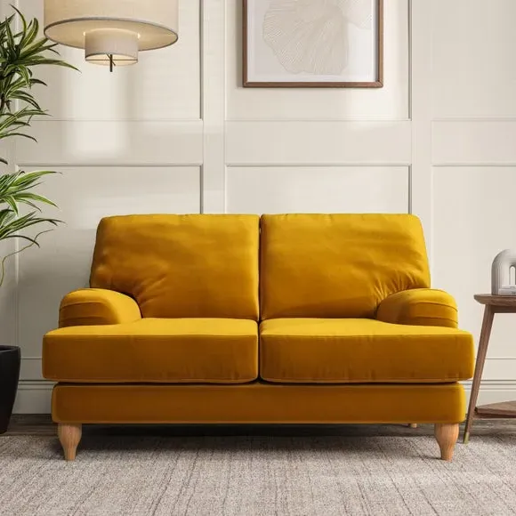 2-Seater Sofa with Bandaged Arms - Amber image